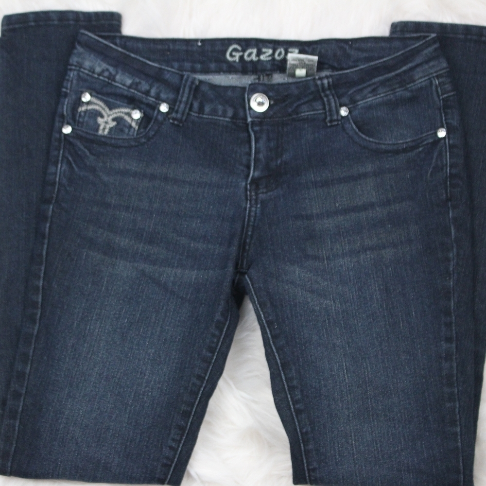 Gazoz Dark Wash Jewelled Jeans